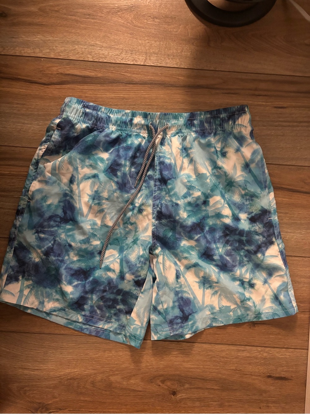 Men’s Blue Patterned Swim Trunks